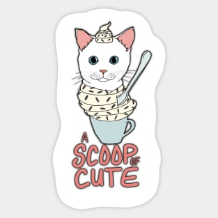 Scoop of Cute Sticker